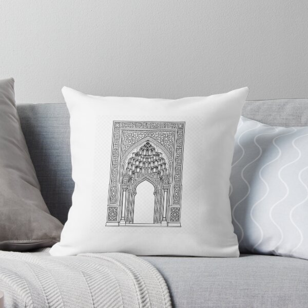 Item preview, Seljuk Monumental Portal | Anatolian Islamic Architecture | Black and White Vector designed and sold by DesertInkArt.
