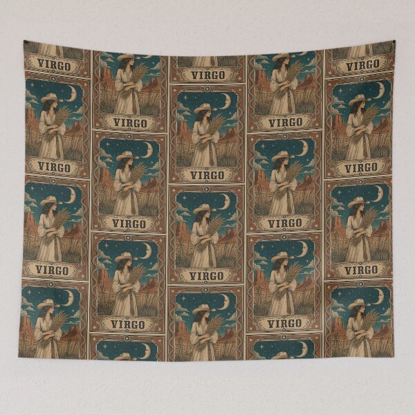 Item preview, Virgo – Celestial Maiden Vintage Zodiac Tarot Design designed and sold by Arrow2025.