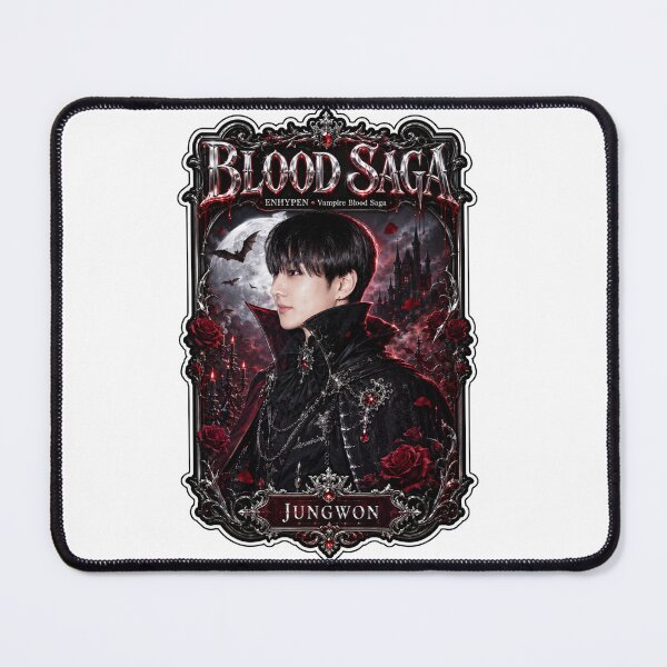 Item preview, Jungwon ENHYPEN Gothic Vampire Prince Blood Saga Artwork Print designed and sold by Valeree Store.
