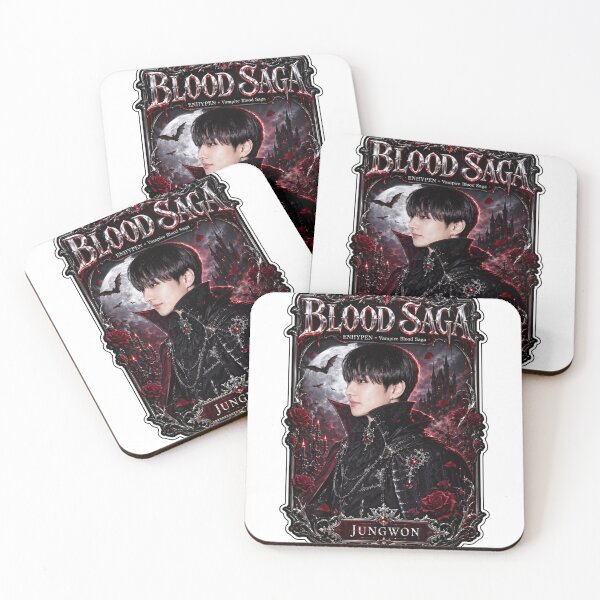 Item preview, Jungwon ENHYPEN Gothic Vampire Prince Blood Saga Artwork Print designed and sold by Valeree Store.