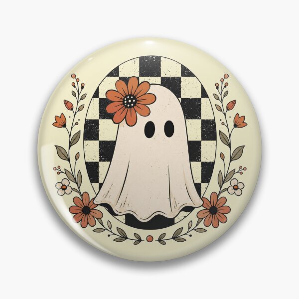 Item preview, Minimalist Daisy Ghost Simple Checkered Vintage Floral Ghost Tee designed and sold by Yellowriversss.