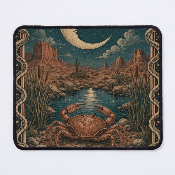 Item preview, Cancer – Celestial Crab Vintage Zodiac Tarot Design designed and sold by Arrow2025.