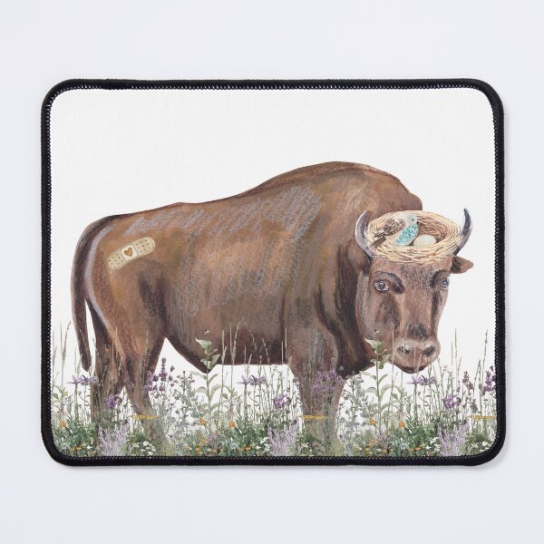 Item preview, Little Forest Friends — Bison in the Meadow designed and sold by WanderEastArt.