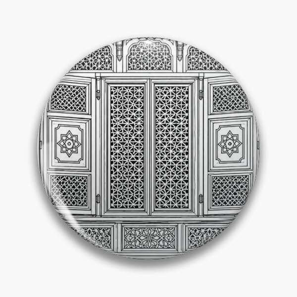 Item preview, Hijazi Roshan | Traditional Jeddah Architecture | Black and White Vector designed and sold by DesertInkArt.