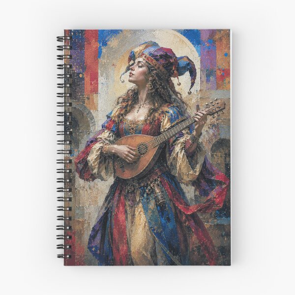 Item preview, Female minstrel troubadour painting. designed and sold by GalleryKauffeld.