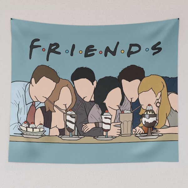 Item preview, Iconic Friends Milkshakes Poster colourful Illustration  designed and sold by Line & Tide.