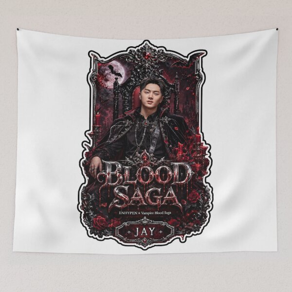 Item preview, Jay ENHYPEN Blood Saga Dark Knight Vampire Fanmade Print designed and sold by Valeree Store.