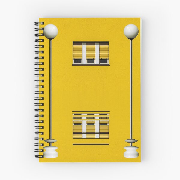 Item preview, golden yellow window with symmeteric street lamps designed and sold by mister-john.