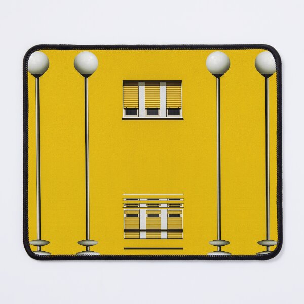 Item preview, golden yellow window with symmeteric street lamps designed and sold by mister-john.