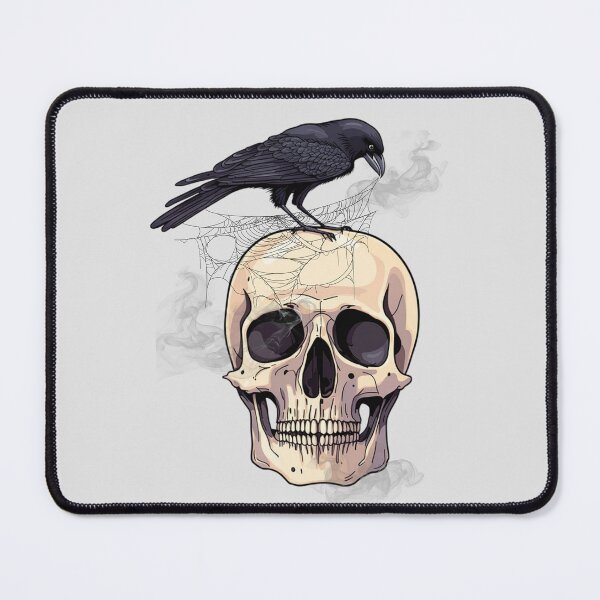 Item preview, Raven on Skull with Smoke and Spiderweb designed and sold by Zenna MT 1.