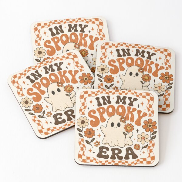 Item preview, In My Spooky Era Retro Ghost Groovy Floral Checkered Halloween Slogan designed and sold by Yellowriversss.