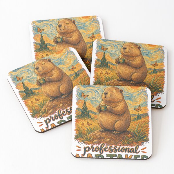 Item preview, Professional Nap Taker Funny Groundhog Van Gogh T-Shirt designed and sold by KIDEnia.