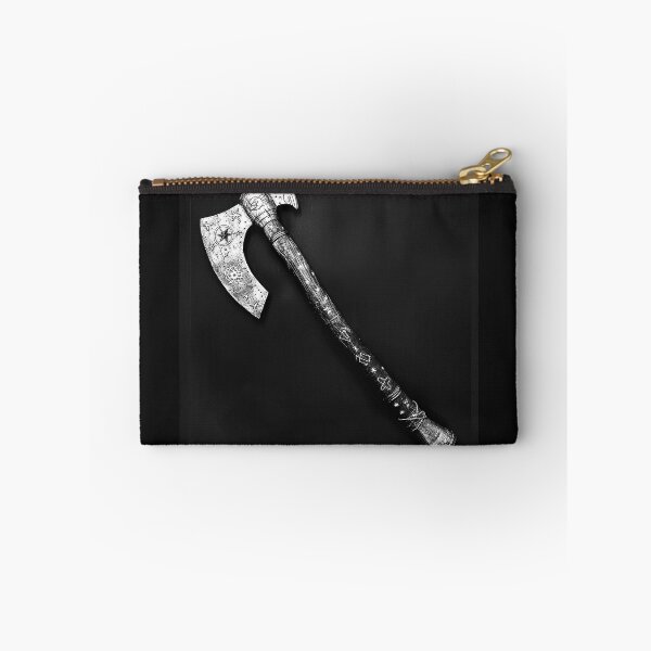 Item preview, Runic Viking Battle Axe Monochrome Norse Weapon Art designed and sold by inkoutninja.