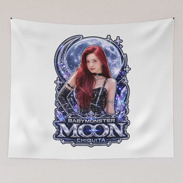 Item preview, BABYMONSTER Chiquita Blue Moon Vampire Star Fan Art designed and sold by Valereekmerch.