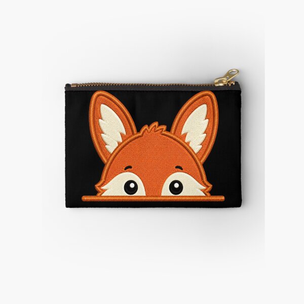 Item preview, Cute Baby Fox Peek Embroidery Illustration designed and sold by ColorSplash123.