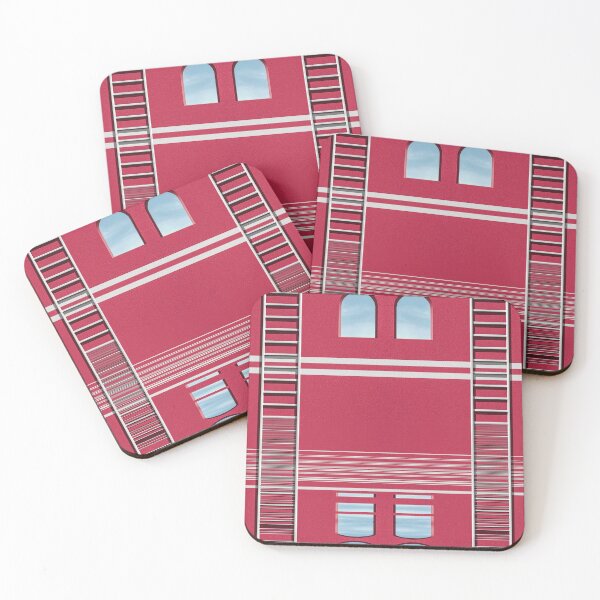 Item preview, scarlet shapes and ladders with arched windows designed and sold by mister-john.