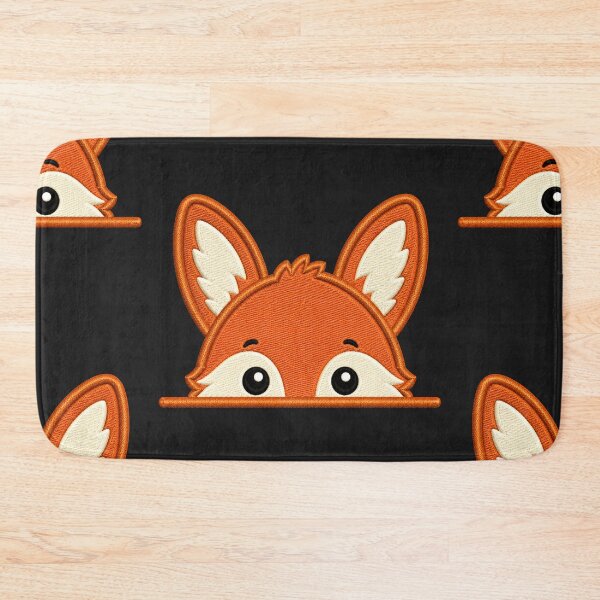 Item preview, Cute Baby Fox Peek Embroidery Illustration designed and sold by ColorSplash123.