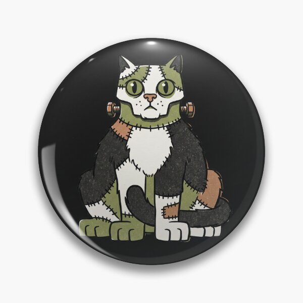 Item preview, Frankenstein Monster Cat Halloween Stitch designed and sold by MewSpooky.