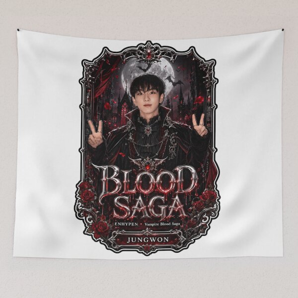 Item preview, ENHYPEN Jungwon Blood Saga World Tour Vampire Fan Art designed and sold by Valeree Store.
