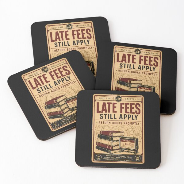 Item preview, Library Planet Late Fees Notice designed and sold by agearb.