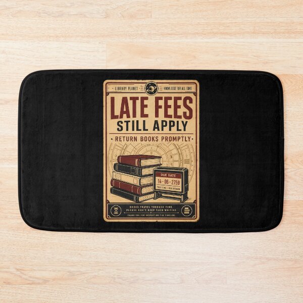 Item preview, Library Planet Late Fees Notice designed and sold by agearb.