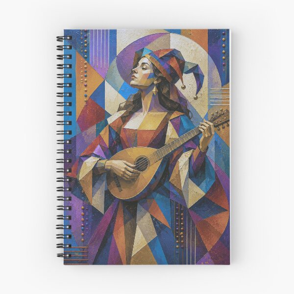 Item preview, Female minstrel a cubist painting. designed and sold by GalleryKauffeld.