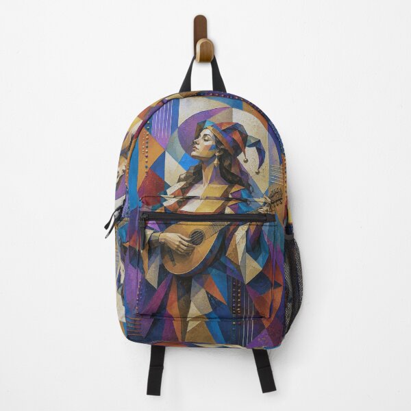 Item preview, Female minstrel a cubist painting. designed and sold by GalleryKauffeld.