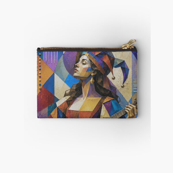 Item preview, Female minstrel a cubist painting. designed and sold by GalleryKauffeld.
