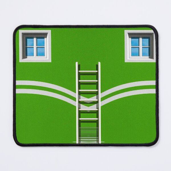 Item preview, bright green shapes and ladders symmetric design designed and sold by mister-john.