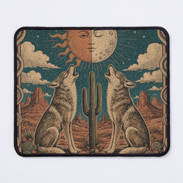 Item preview, Gemini – Twin Wolves Celestial Zodiac Tarot Design designed and sold by Arrow2025.