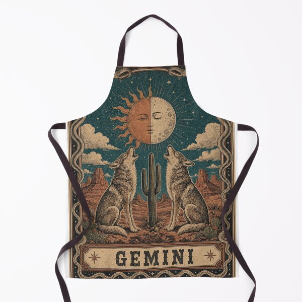 Item preview, Gemini – Twin Wolves Celestial Zodiac Tarot Design designed and sold by Arrow2025.