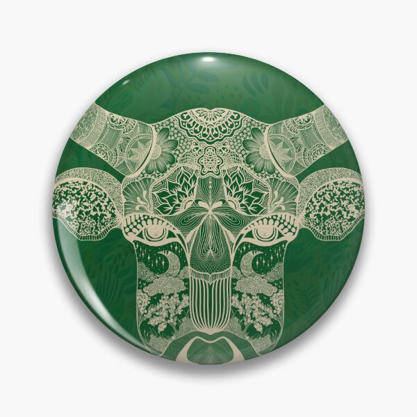 Item preview, Taurus Bull Mandala, Green Botanical Zodiac Star Sign Art designed and sold by FredaLilly85.