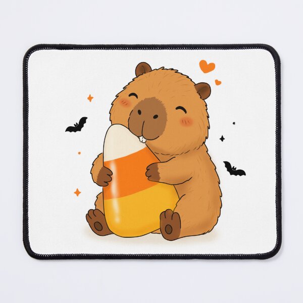 Item preview, Cute Capybara Hugging Candy Corn | Kawaii Halloween Design designed and sold by FennyWijayaMomo.