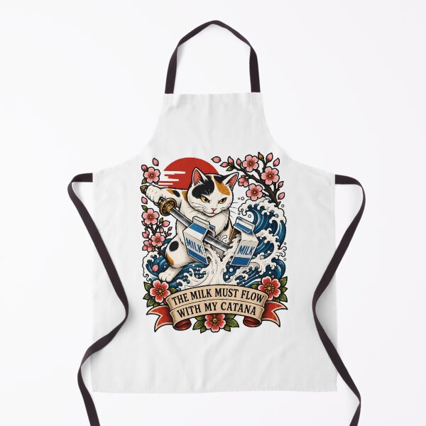 Item preview, Samurai Catana Milk Flow Japanese Tattoo designed and sold by Old's Cool Cat Studio.
