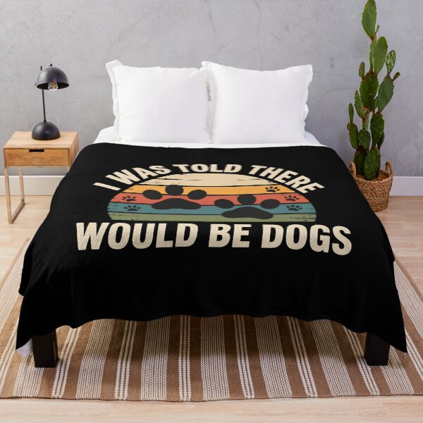 Item preview, I Was Told There Would Be Dogs Retro Sunset Paw Print designed and sold by GiaoCalonas.