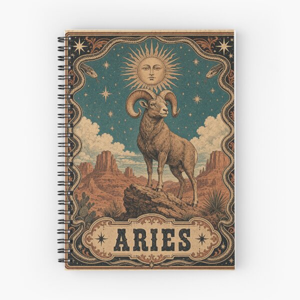 Item preview, Aries – Celestial Ram Vintage Zodiac Tarot Design designed and sold by Arrow2025.