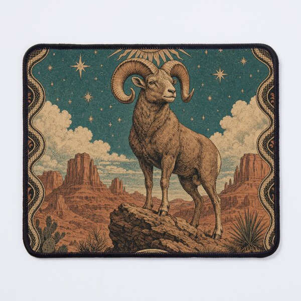 Item preview, Aries – Celestial Ram Vintage Zodiac Tarot Design designed and sold by Arrow2025.