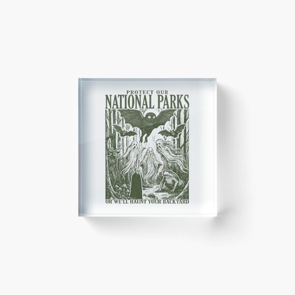 Item preview, Protect Our National Parks Shirt Cryptid Tee Cryptidcore Haunt Your Backyard Tshirt Retro National Park Sweatshirt Hiking Gift designed and sold by LessIsLoud.
