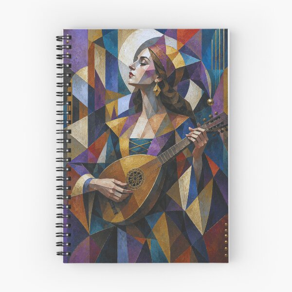 Item preview, A cubist painting of a Minstrel designed and sold by GalleryKauffeld.