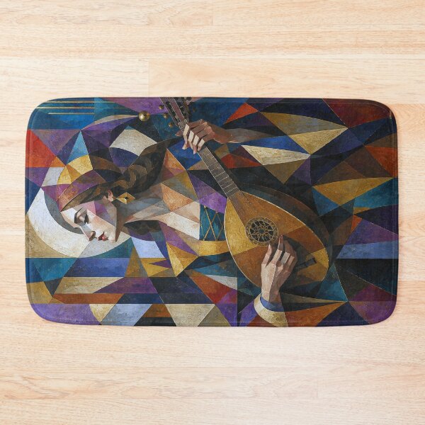 Item preview, A cubist painting of a Minstrel designed and sold by GalleryKauffeld.