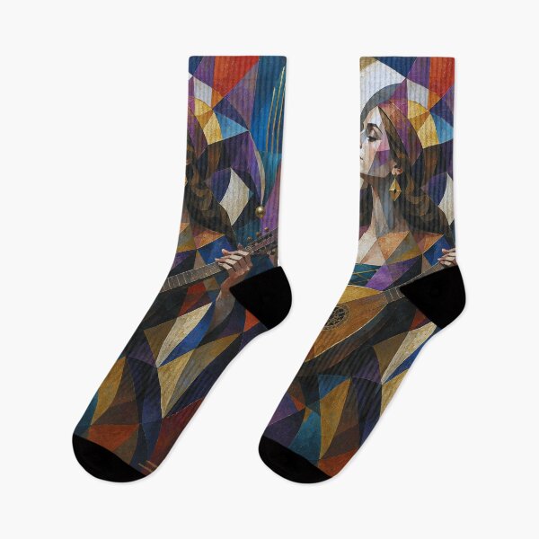 Item preview, A cubist painting of a Minstrel designed and sold by GalleryKauffeld.