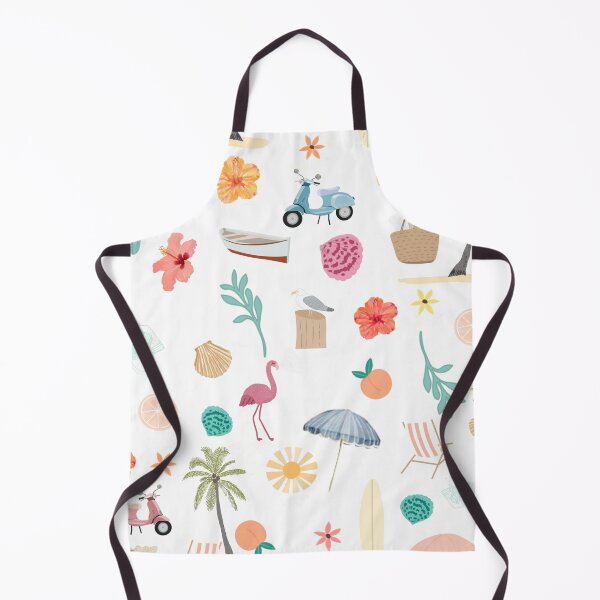 Item preview, Fun beach pattern white background designed and sold by SweetCoolVibes.