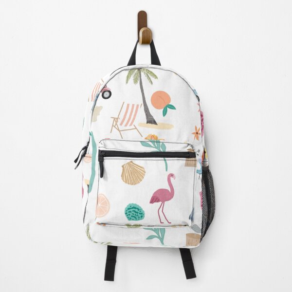 Item preview, Fun beach pattern white background designed and sold by SweetCoolVibes.