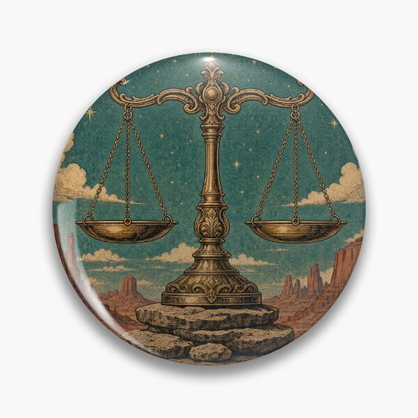 Item preview, Libra – Celestial Scales Vintage Zodiac Tarot Design designed and sold by Arrow2025.