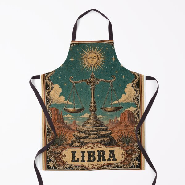 Item preview, Libra – Celestial Scales Vintage Zodiac Tarot Design designed and sold by Arrow2025.