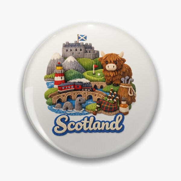 Item preview, Cute Knitted Scotland Landmark | Handmade Yarn Knit Travel Souvenir designed and sold by Moons Studio.