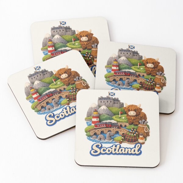 Item preview, Cute Knitted Scotland Landmark | Handmade Yarn Knit Travel Souvenir designed and sold by Moons Studio.