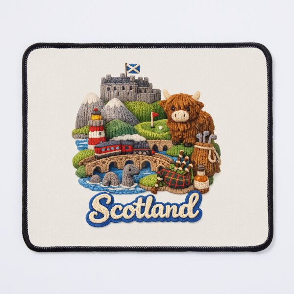 Item preview, Cute Knitted Scotland Landmark | Handmade Yarn Knit Travel Souvenir designed and sold by Moons Studio.