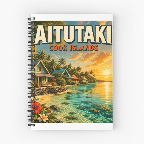 Item preview, Aitutaki, Cook Islands: Scenic-Style Painterly Travel Poster designed and sold by LSVart.
