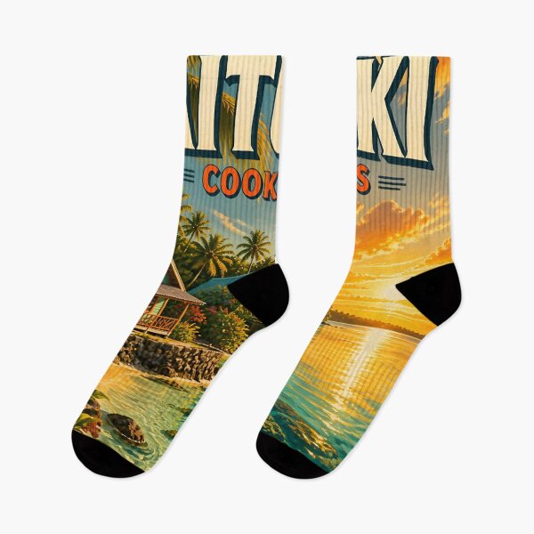 Item preview, Aitutaki, Cook Islands: Scenic-Style Painterly Travel Poster designed and sold by LSVart.